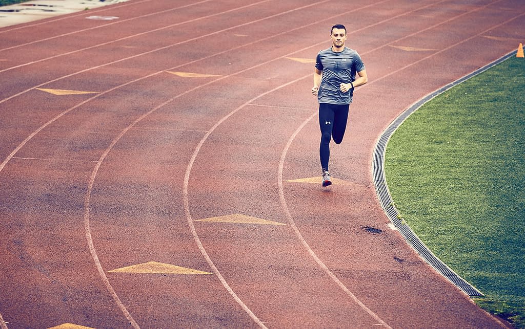 running on track